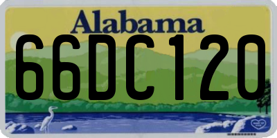 AL license plate 66DC120