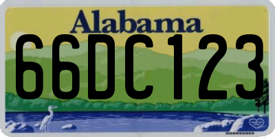 AL license plate 66DC123