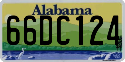 AL license plate 66DC124