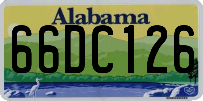AL license plate 66DC126