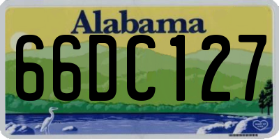 AL license plate 66DC127