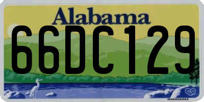 AL license plate 66DC129
