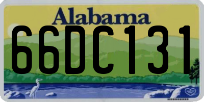 AL license plate 66DC131