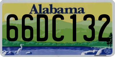 AL license plate 66DC132