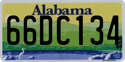 AL license plate 66DC134