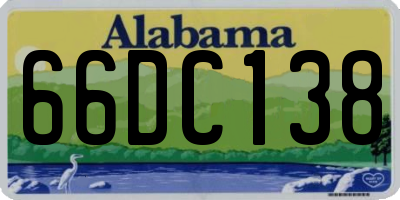AL license plate 66DC138