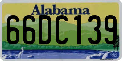AL license plate 66DC139