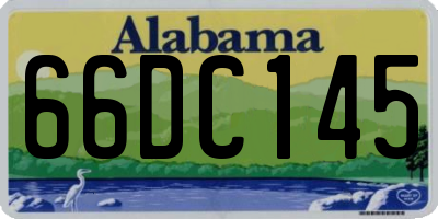 AL license plate 66DC145