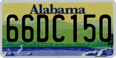 AL license plate 66DC150
