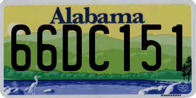 AL license plate 66DC151