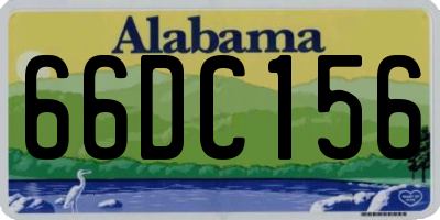 AL license plate 66DC156