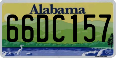 AL license plate 66DC157