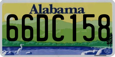 AL license plate 66DC158