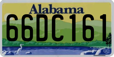 AL license plate 66DC161