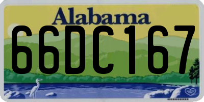 AL license plate 66DC167