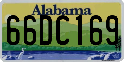 AL license plate 66DC169