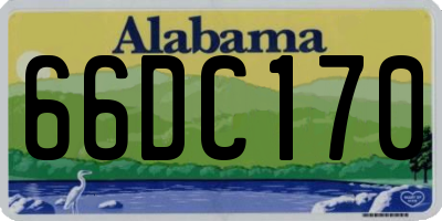 AL license plate 66DC170