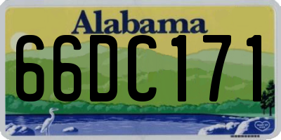 AL license plate 66DC171