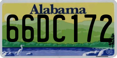 AL license plate 66DC172