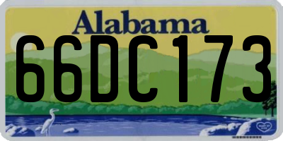 AL license plate 66DC173