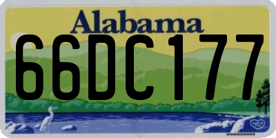 AL license plate 66DC177