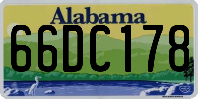 AL license plate 66DC178