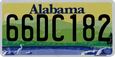 AL license plate 66DC182