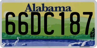AL license plate 66DC187