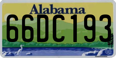 AL license plate 66DC193