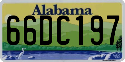 AL license plate 66DC197