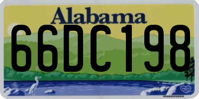AL license plate 66DC198