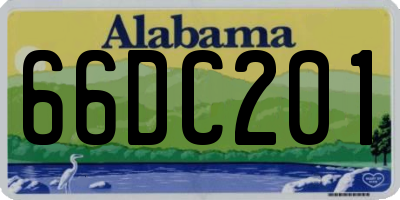 AL license plate 66DC201