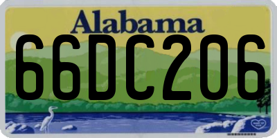 AL license plate 66DC206