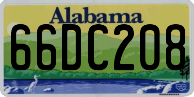 AL license plate 66DC208
