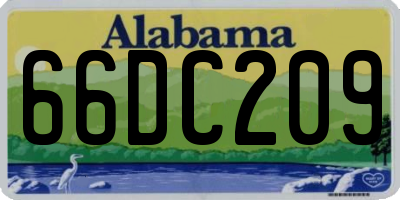 AL license plate 66DC209
