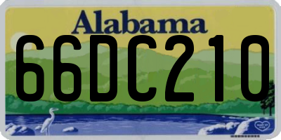AL license plate 66DC210