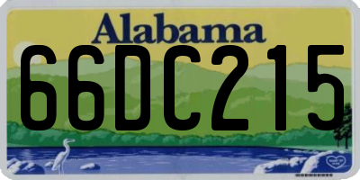 AL license plate 66DC215