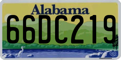 AL license plate 66DC219