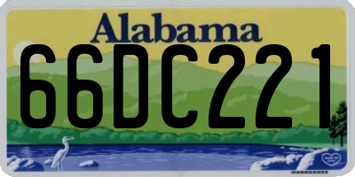 AL license plate 66DC221