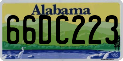AL license plate 66DC223