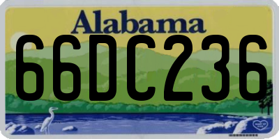 AL license plate 66DC236