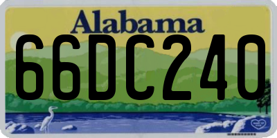 AL license plate 66DC240