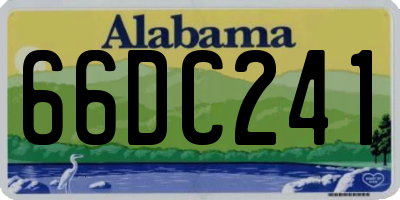 AL license plate 66DC241
