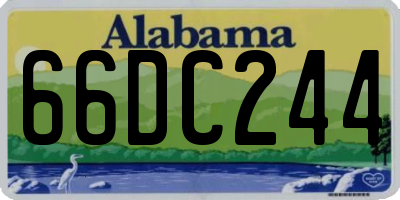 AL license plate 66DC244