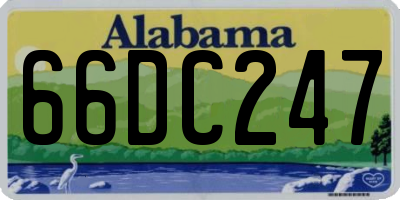AL license plate 66DC247