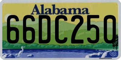 AL license plate 66DC250