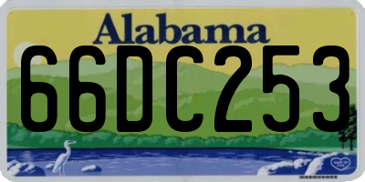 AL license plate 66DC253