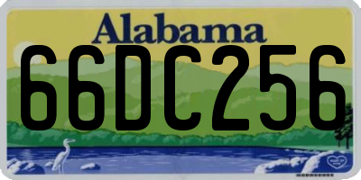 AL license plate 66DC256