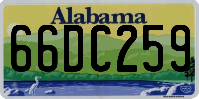 AL license plate 66DC259