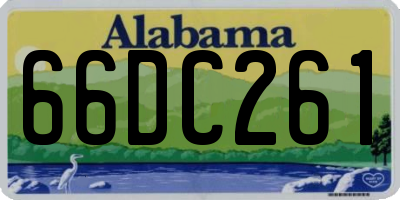 AL license plate 66DC261